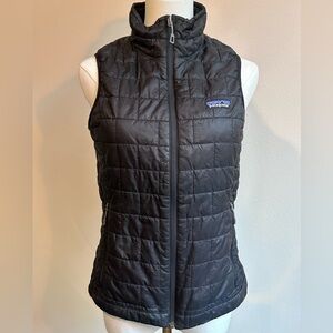 Patagonia Women's Black Nano Puff Vest SIZE XS